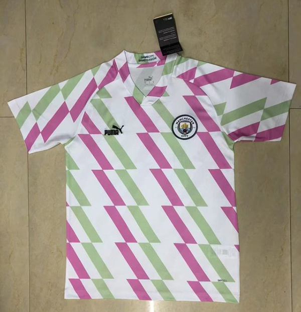 AAA Quality Manchester City 23/24 White/Pink Training Jerseys